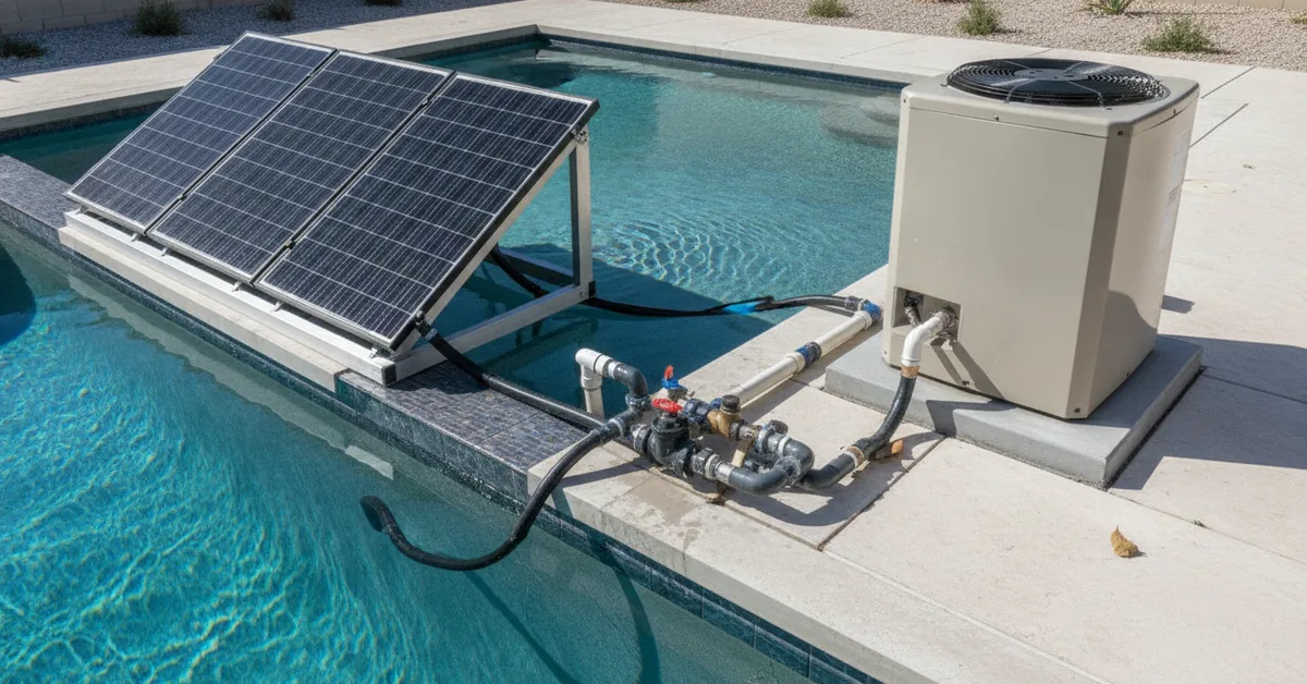 A Comparative Analysis of Energy Efficiency: Solar Pool Heaters vs. Heat Pumps