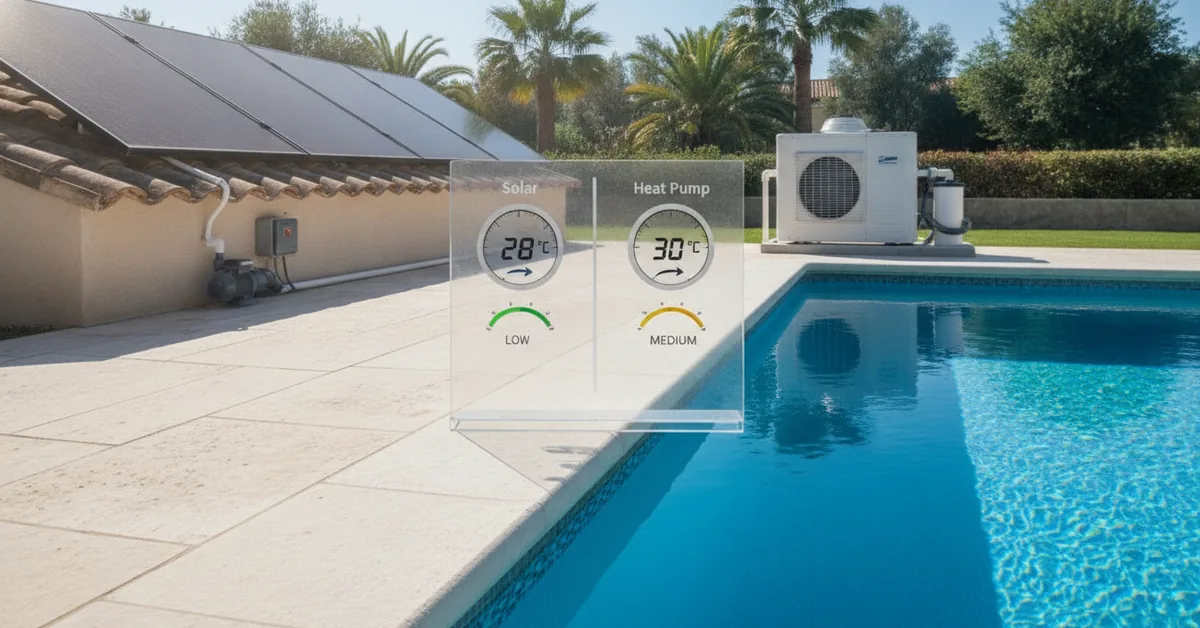 A Comparative Analysis of Energy Efficiency: Solar Pool Heaters vs. Heat Pumps in Warm Climates
