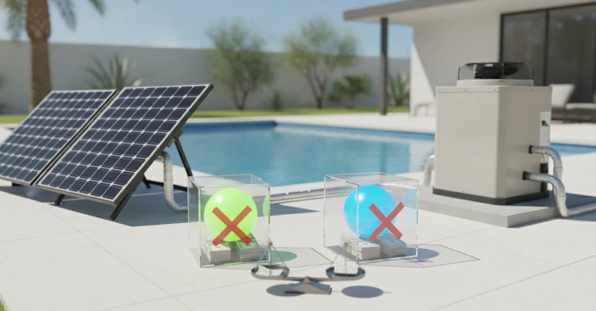 Debunking the Myth of Energy-Efficient Pool Heaters: A Comparative Analysis of Solar Pool Heaters vs. Heat Pumps in Warm Climates